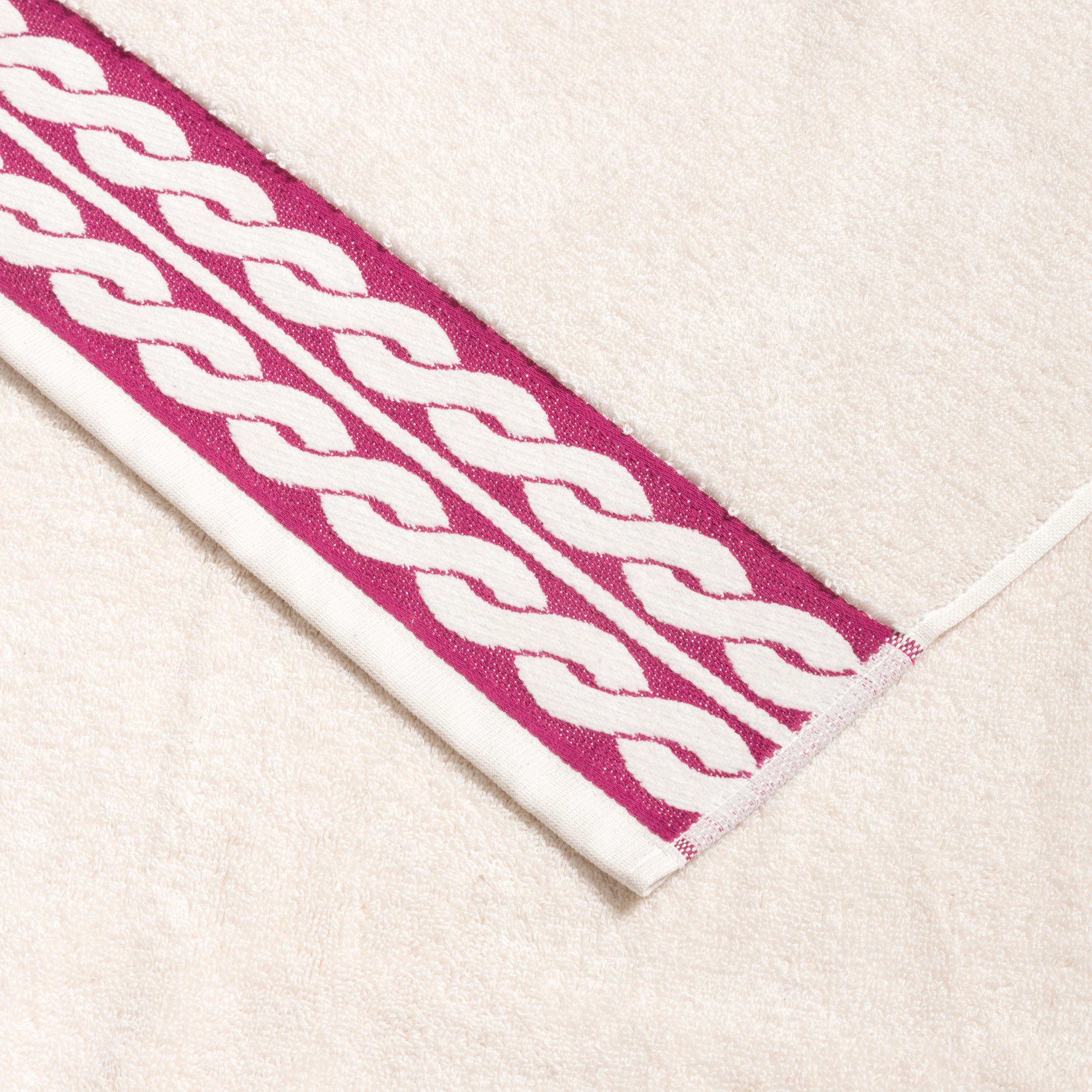 HANDTUCH COSY KNITS - Lila/Naturfarben, Textil (50/100cm) - MÖVE