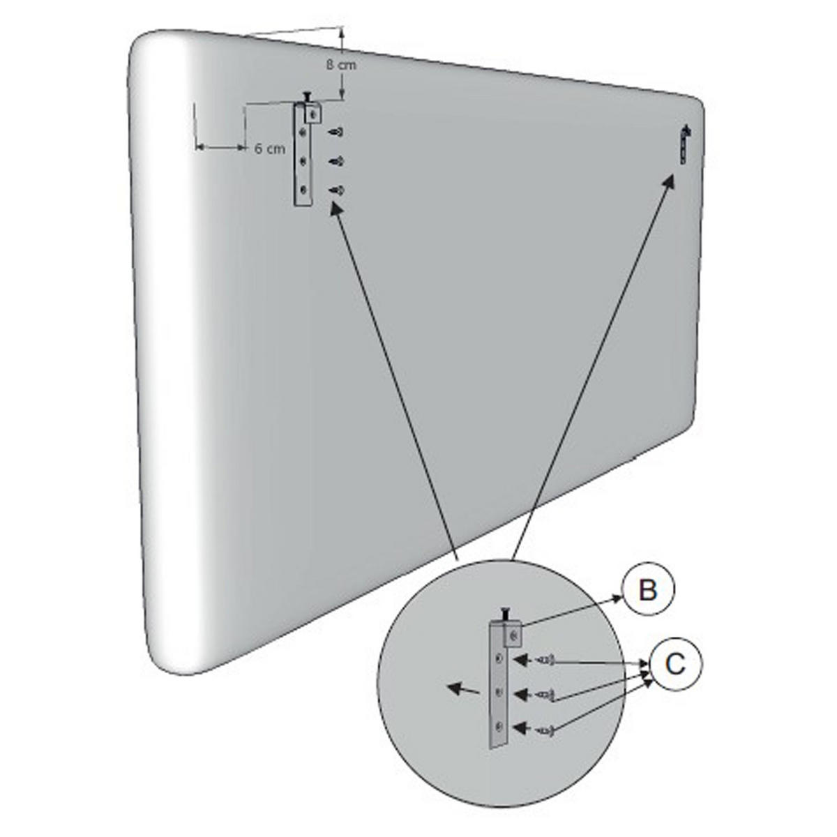 KOPFTEIL 140x60 cm Rombo Weiß - Weiß, Fell (8/60/140cm) - VS Venta-stock