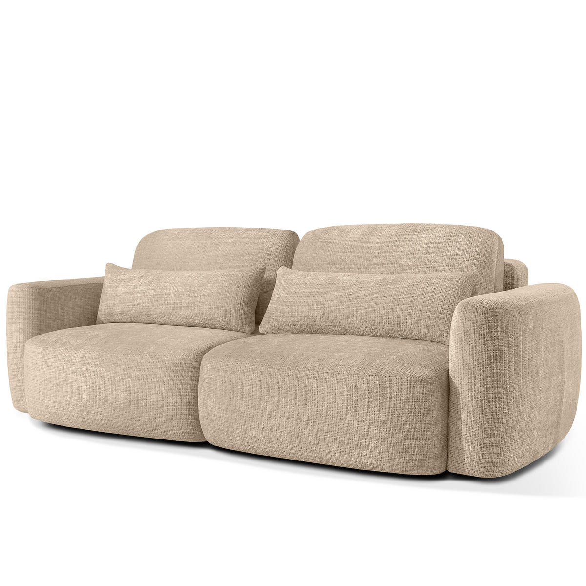 SOFA 3 ELOSA - Beige, Holz/Textil (245/85/115cm) - KONSIMO®