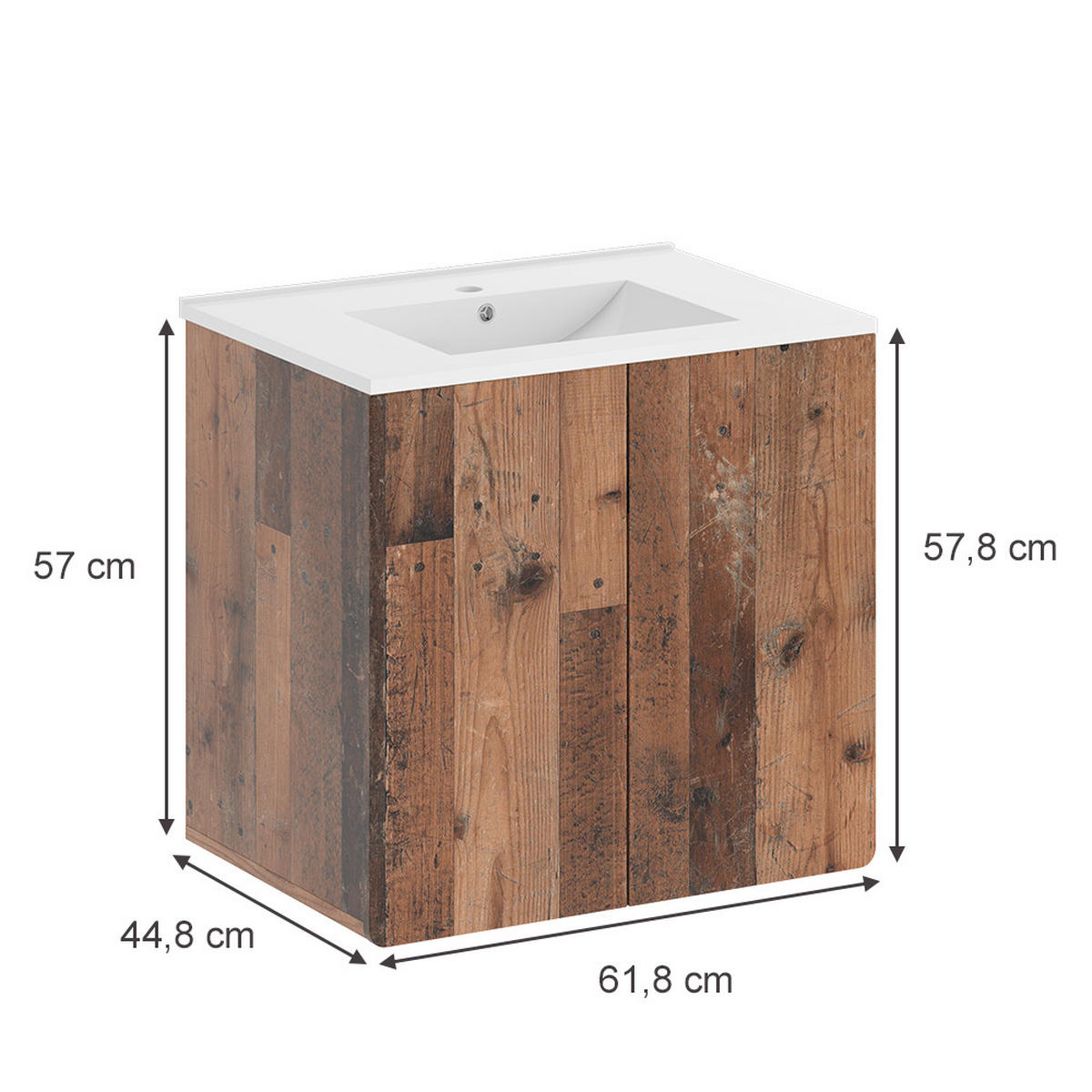 Braun, Holzwerkstoff (61.8/57.8/44.8cm) - Vicco