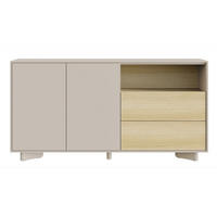 KOMODA Distria Kašmírově šedá 156 cm - šedohnědá, kompozitní dřevo (156/80/35cm) - Selsey