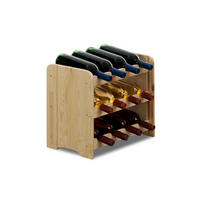WEINREGAL Pinotwine C 36x44x26,5 cm 12 Flaschen Massives Kiefernholz Natur Unbehandelt - Naturfarben, Holz (44/36/26.5cm) - PROREGAL