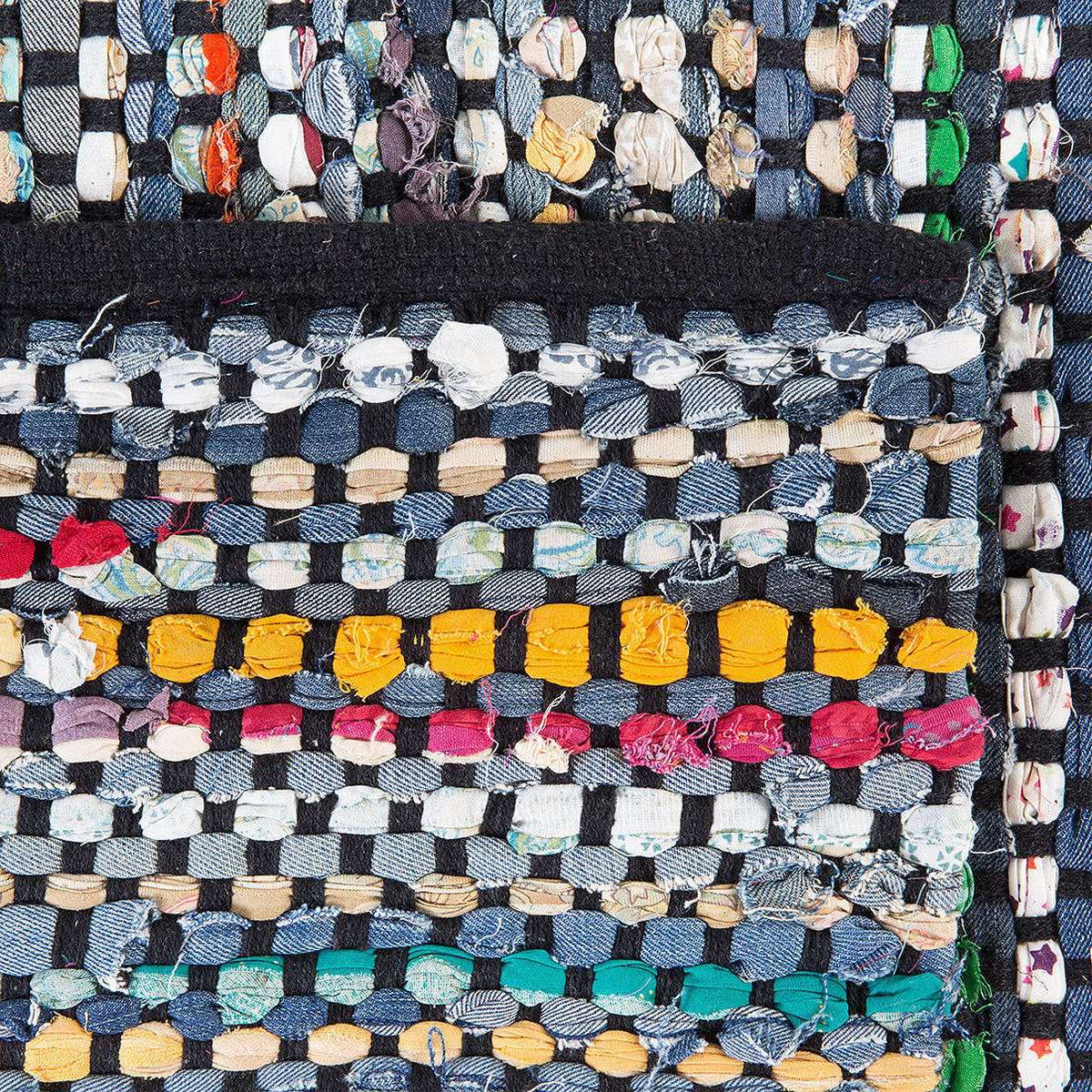 TEPPICH geflochten Alanya 200/140 cm - Multicolor, Textil (140/200cm) - Beliani