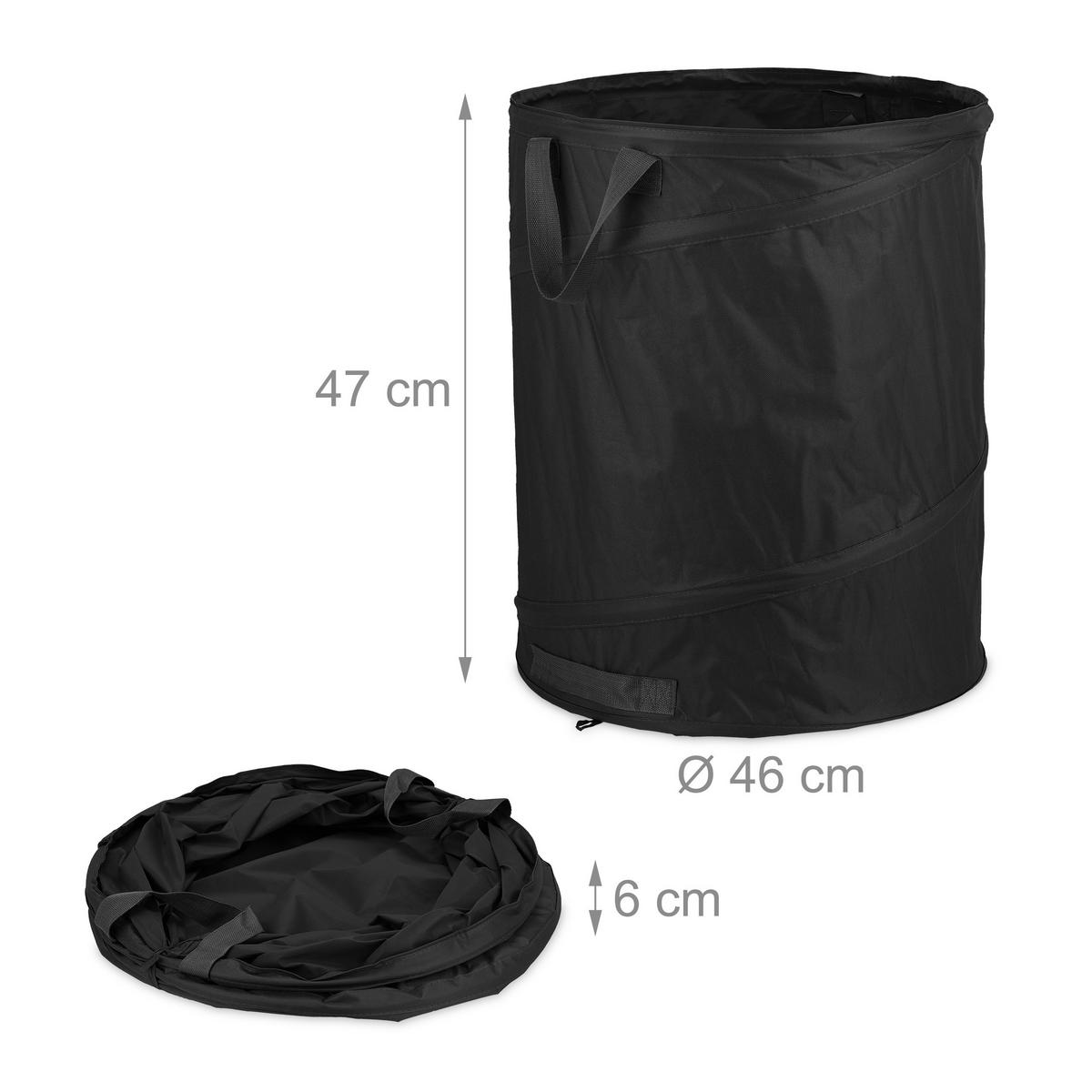 3XLAUBSACK - Schwarz, Kunststoff/Textil (46/47/46cm) - Relaxdays