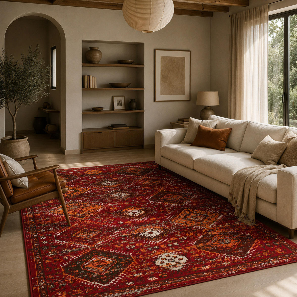 DESIGNER TEPPICH POP-VINTAGE ORIENT MODERN - Terracotta, Textil (200/300cm) - Pergamon