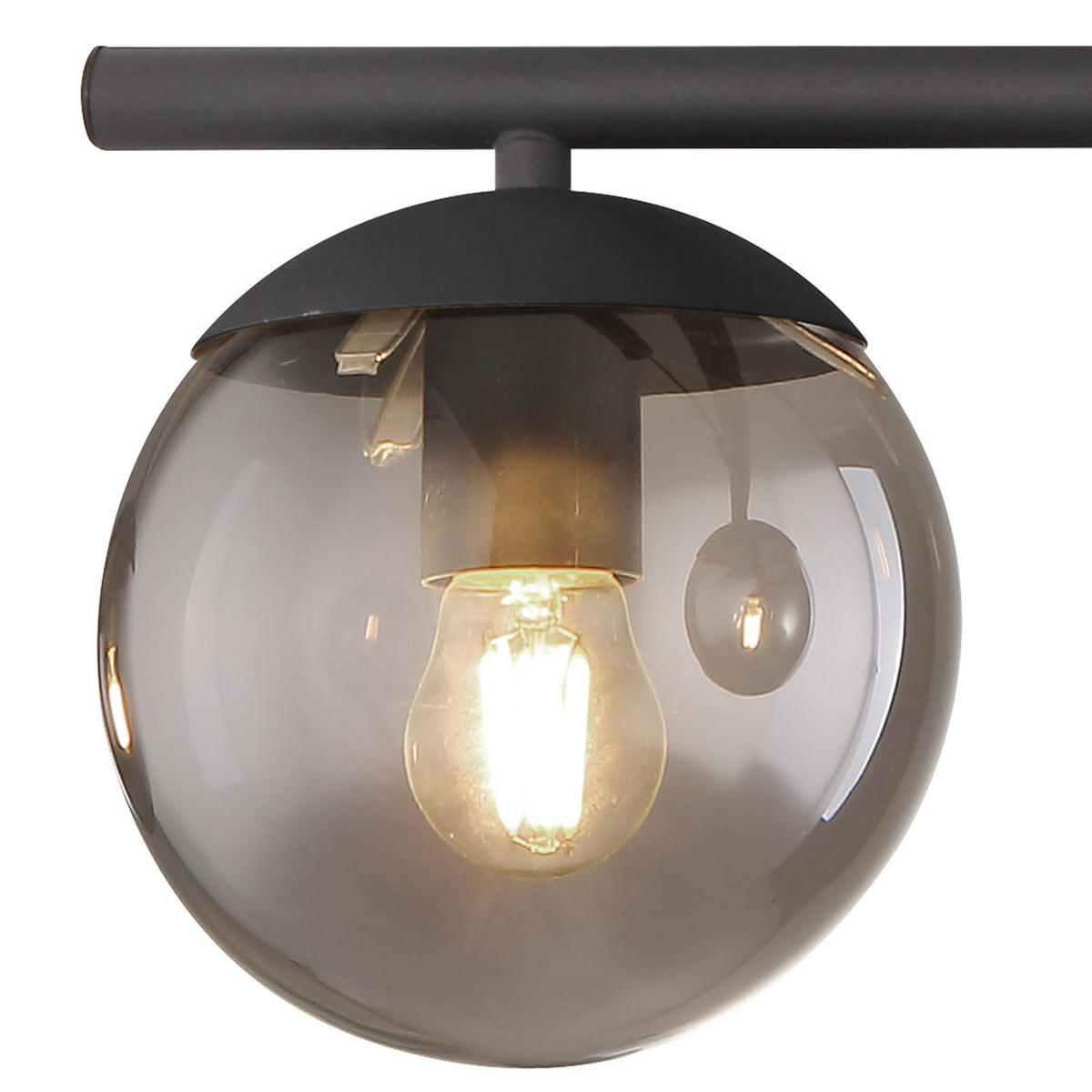 LED HÄNGELEUCHTE Glas Schwarz Matt - Schwarz, Glas (90/15/120cm) - Globo Lighting