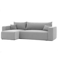 ECKSOFA Luna Mit Schlaffunktion - Hellgrau, Holzwerkstoff/Textil (248/145cm) - Fun Möbel