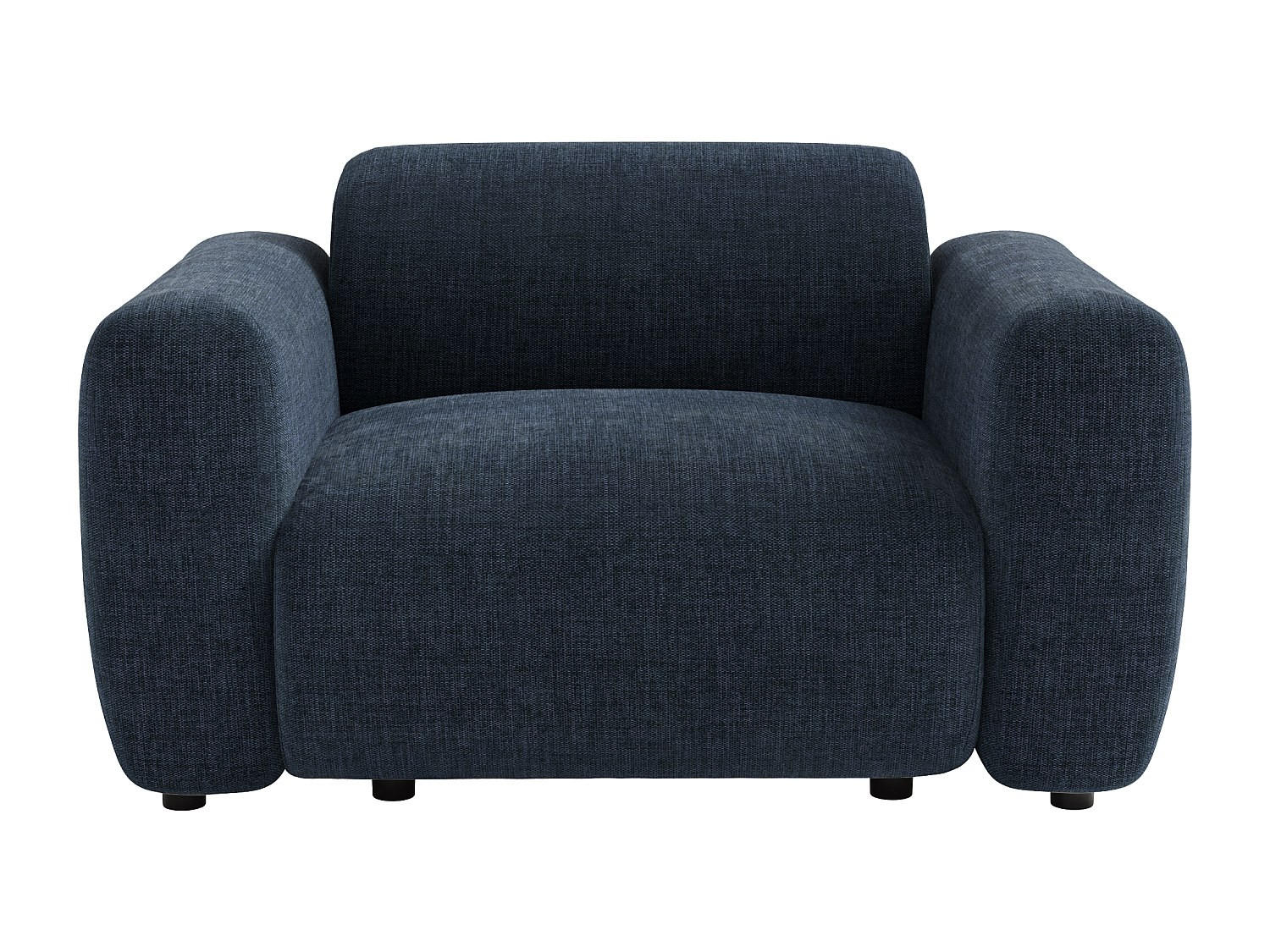 SESSEL mit gerader Rückenlehne - 1 Person - stoff - blau Pogni - Blau, Textil (130/67/97cm) - Vente-Unique
