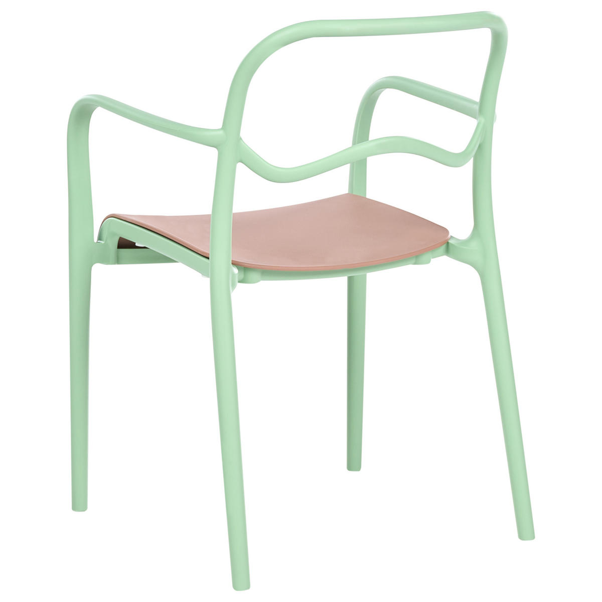 GARTENSTUHL 2er Set Kunststoff Grün Thasos - Grün, Kunststoff (57/80/57cm) - Beliani