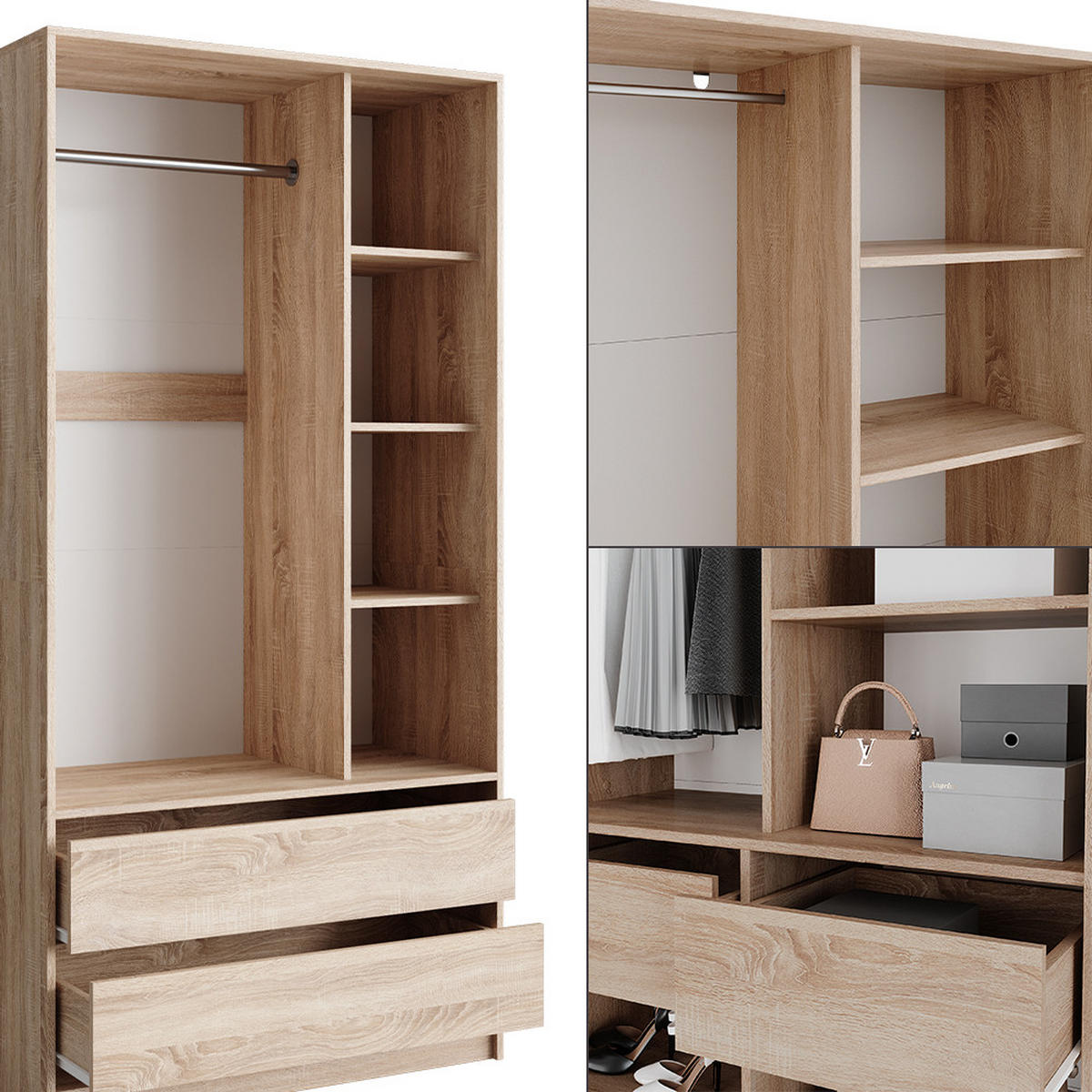 ŠATNÍ SKŘÍŇ Elmo Sonoma - Sonoma dub, kompozitní dřevo (200/200/50cm) - Vicco