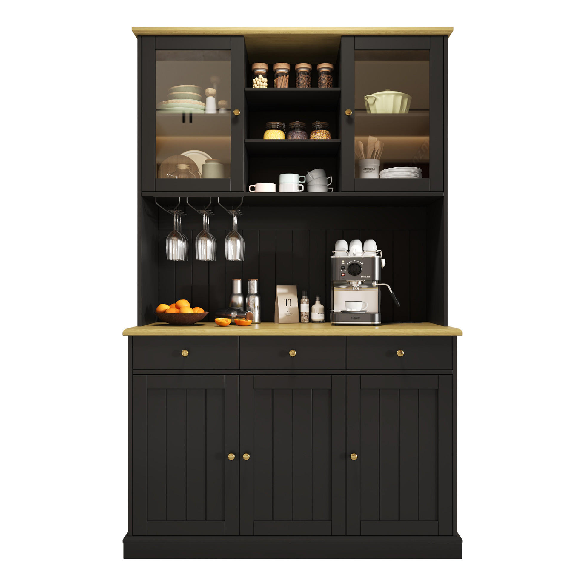 Ivmeu Buffetschrank Schwarz 120x191x40 cm