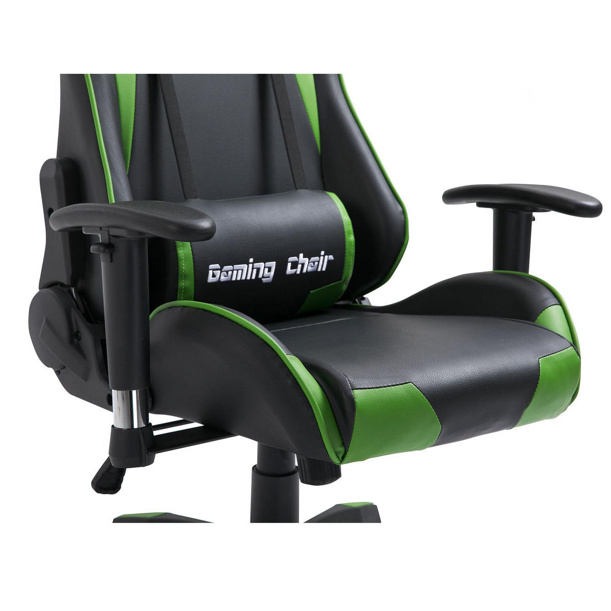 GAMINGSTUHL GAMING - Schwarz/Grün, Textil (69/125/70cm) - CARO-Möbel