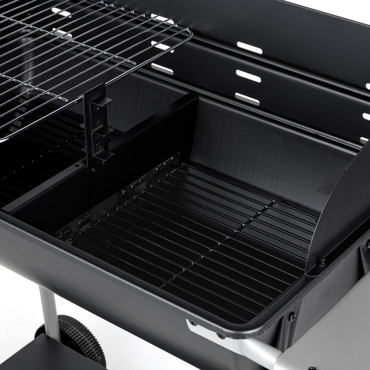 HOLZKOHLEGRILL Schwarz - Schwarz, Metall (52.5/94/104.5cm) - Somagic