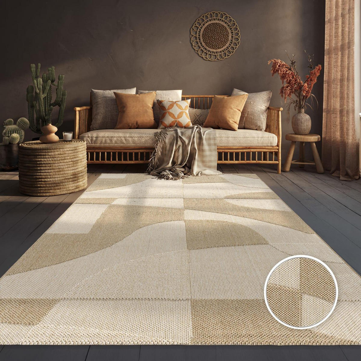OUTDOOR-TEPPICH BERLIN 542 CREME 200X280 - Creme, Kunststoff (200/280cm) - Paco Home