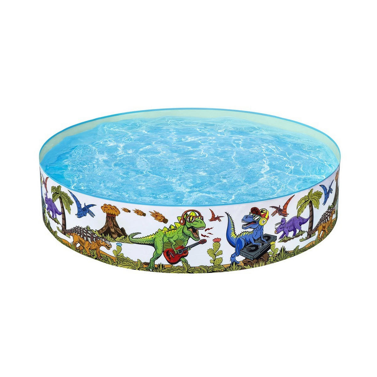POOL für Kinder Dinosaurier 183 x 38 cm - 55022 - Blau, Textil (183/38cm)