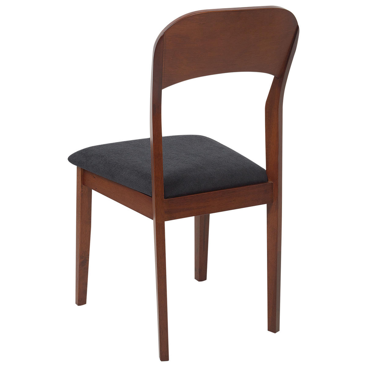 ESSZIMMERSTUHL 2er-Set Dunkler Holzfarbton Alvin - Dunkelbraun/Schwarz, Holz (44/90/53cm) - Beliani