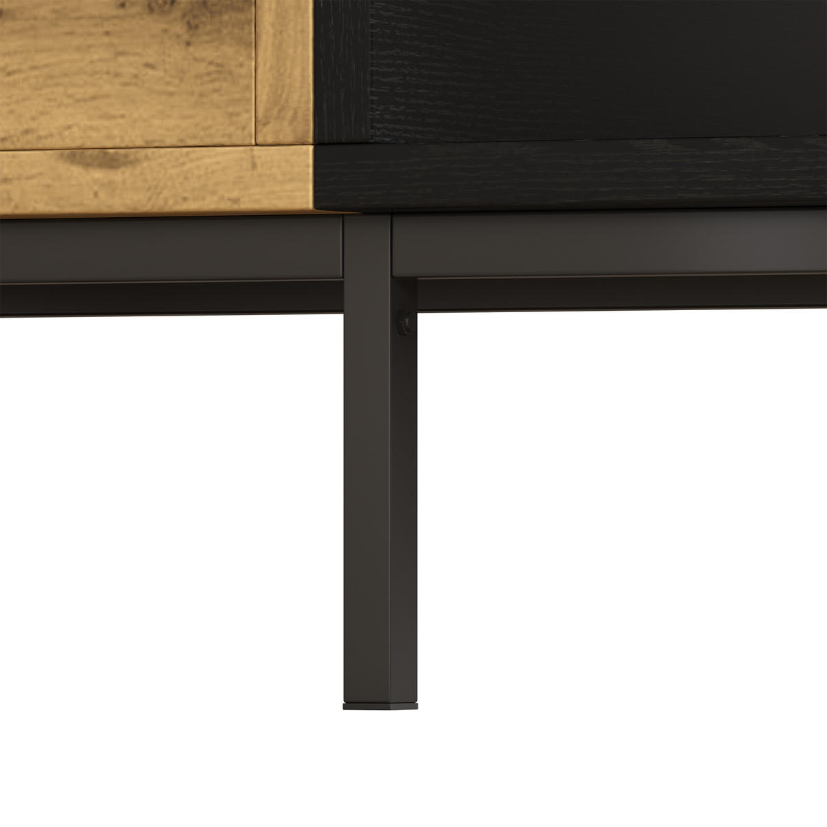 COUCHTISCH Farbblockdesign Natur/Schwarz - Walnussfarben, Holzwerkstoff (100/50/40cm) - ComfortXL