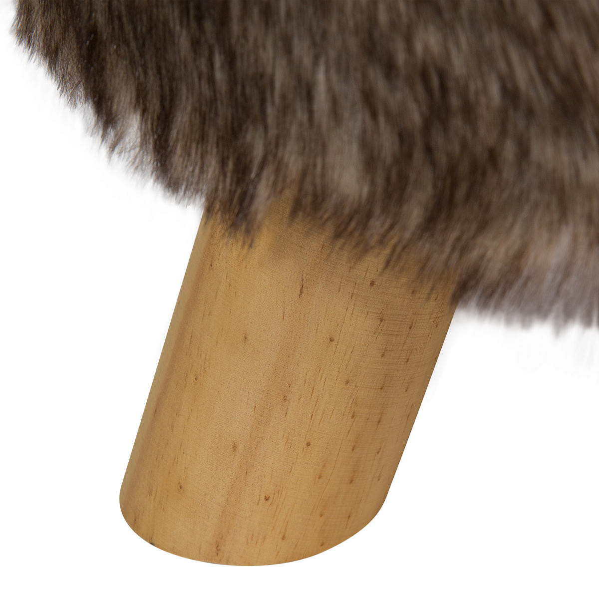 HOCKER Topeka 33/33/35 cm - Braun, Kunststoff/Textil (33/35/33cm) - Beliani