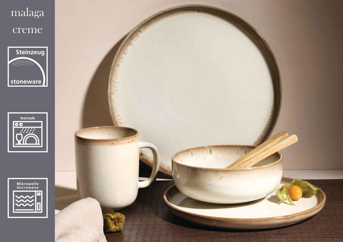 DESSERTTELLER Malaga Creme ø 22 cm 6er Set - Creme, Keramik (22cm) - Ritzenhoff Breker