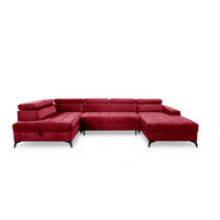 WOHNLANDSCHAFT Agnesa In Salvador - Rot, Holzwerkstoff/Textil (345/95/200cm) - Fun Möbel