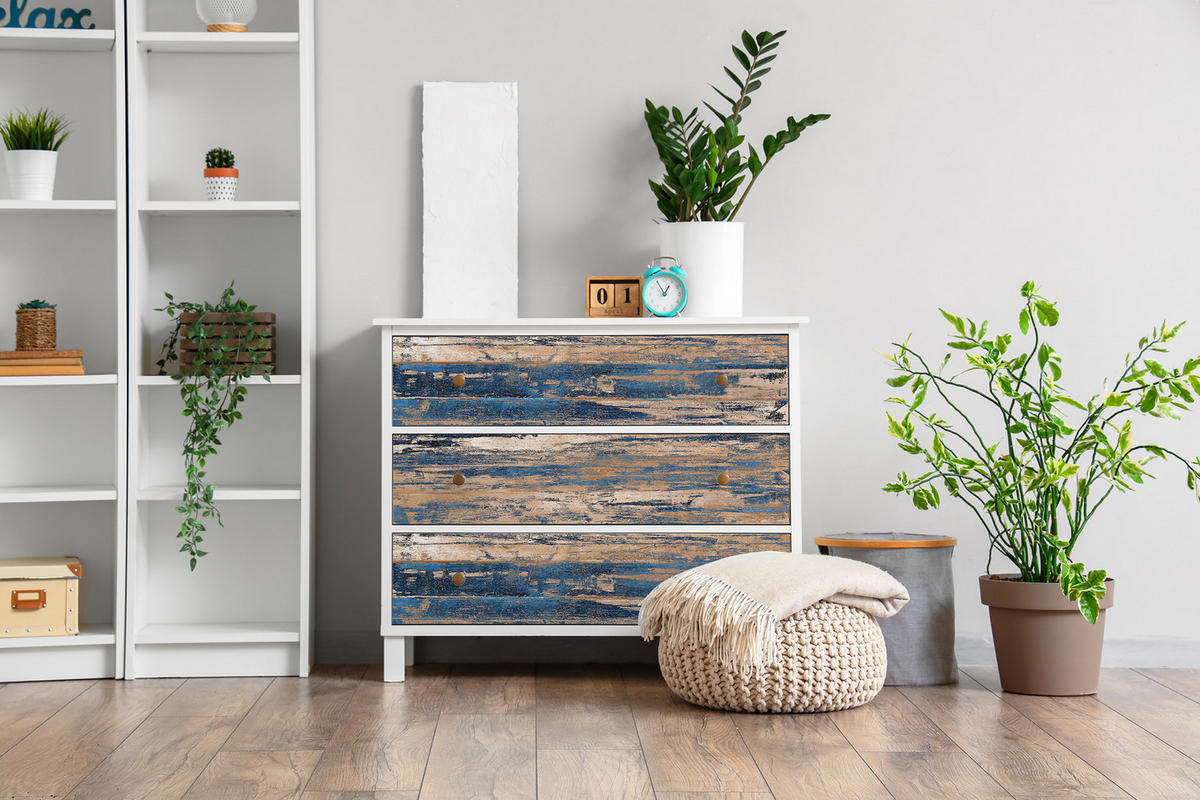 MÖBLAUFKLEBER 100x50 cm braun - Türkis/Braun, Kunststoff (100/50/0.1cm) - Wallfluent