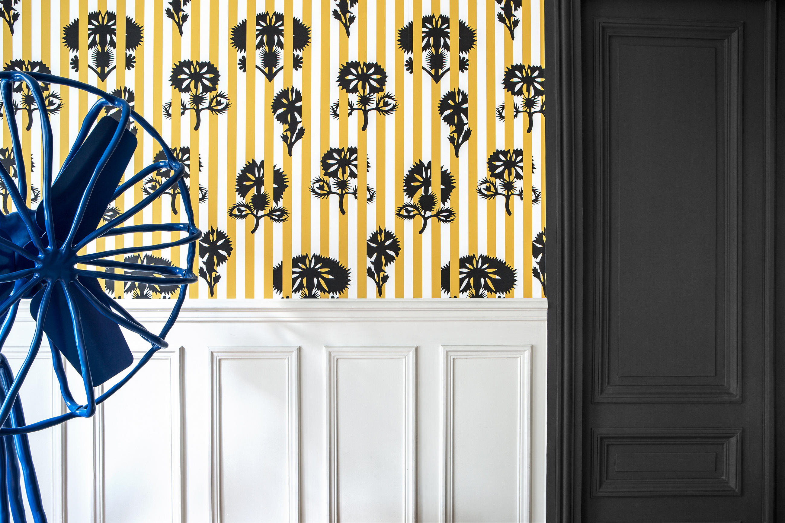 VLIESTAPETE Mustard Blümen - Gelb, Papier/Kunststoff (52/1000cm) - Graham & Brown