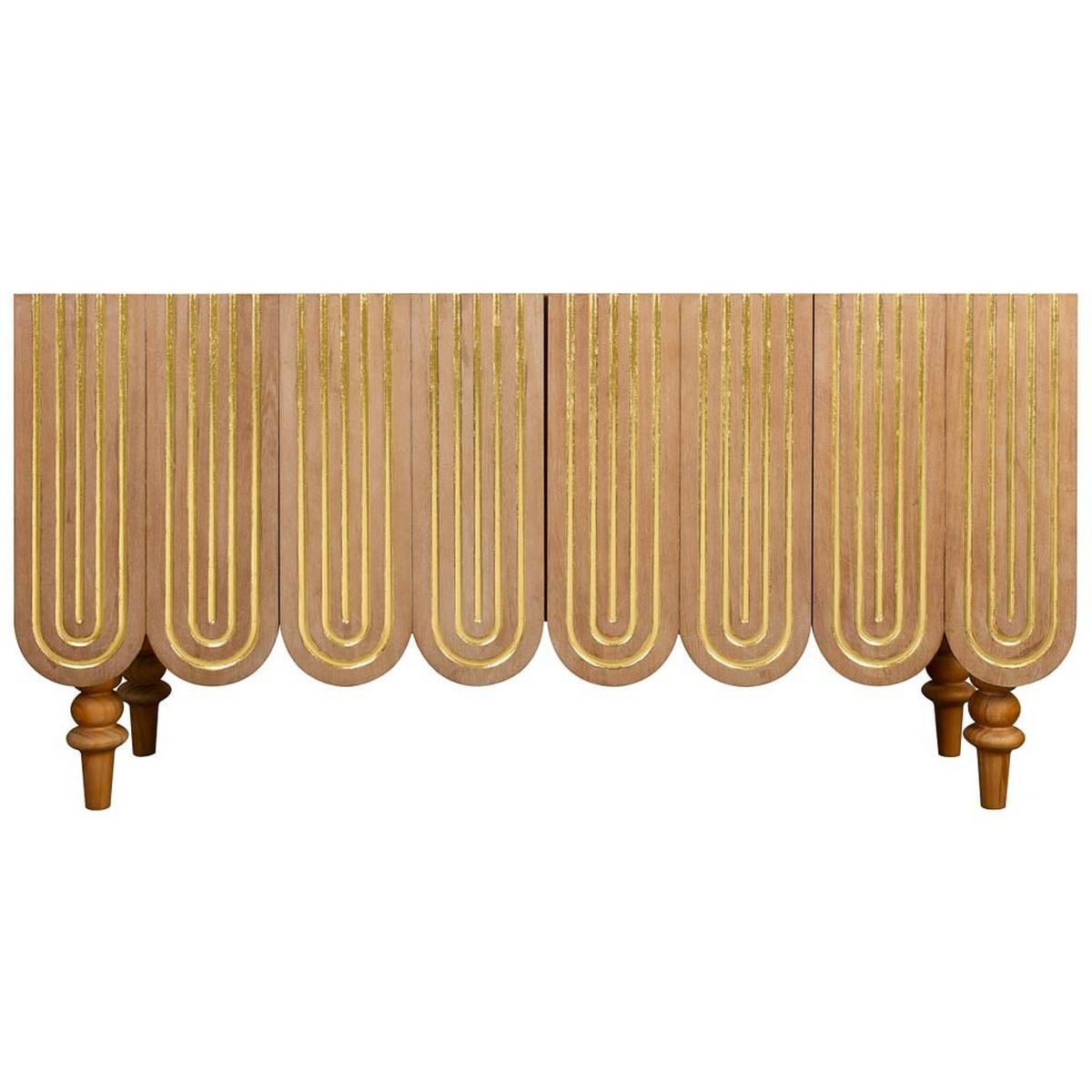 SIDEBOARD aus Holz 160x42x81 cm - Goldfarben, Holz (160/81/42cm) - Wanderlust