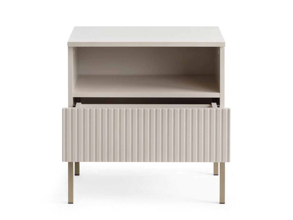 NACHTSCHRANK Kaschmir 54 cm Deo - Kaschmir/Champagner, Naturmaterialen/Metall (54/56/39cm) - Graingold