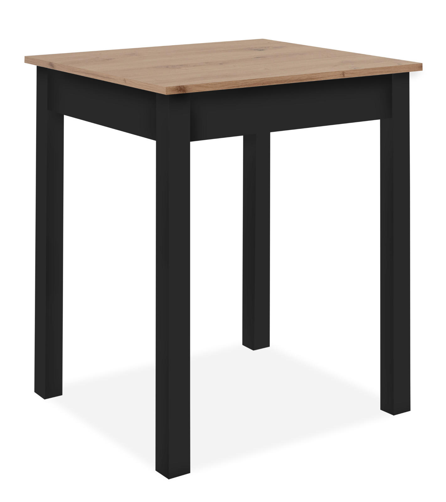 Furn.Design Esstisch Eiche Artisan, Schwarz 60x76x67 cm