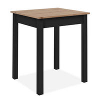 ESSTISCH Eiche Artisan, schwarz 60 x 67 cm, Küchentisch in modernem Design - Schwarz/Eiche Artisan, Holzwerkstoff/Kunststoff (67/60/76cm) - Furn.Design