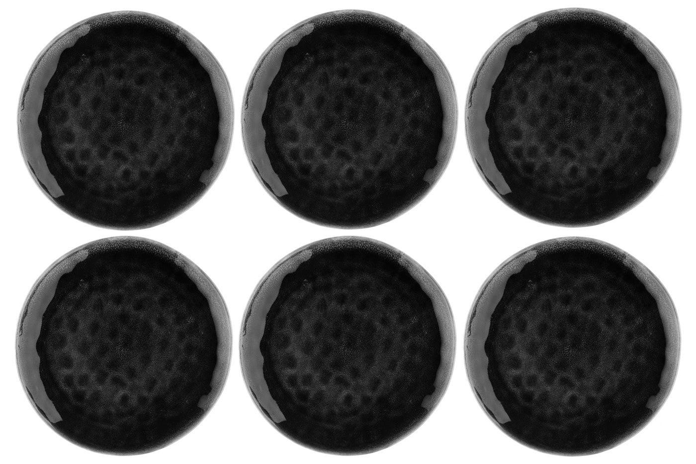 TELLER Moon Ø28,5cm - 6er-Set -Tintenfarben - Schwarz, Keramik (28.5cm) - Björn