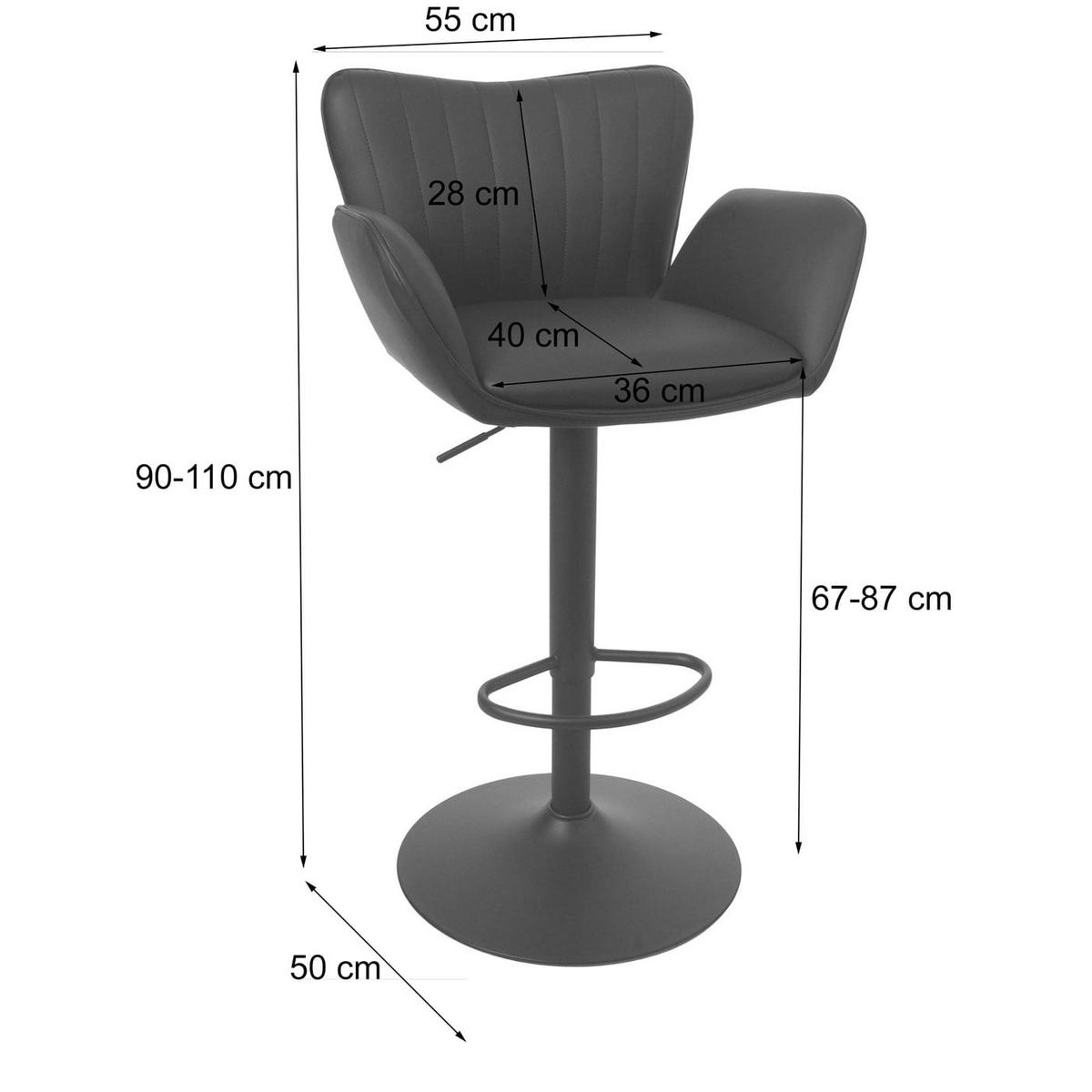 BAROVÁ ŽIDLE Černá - černá, plast (55/110/50cm) - MCW