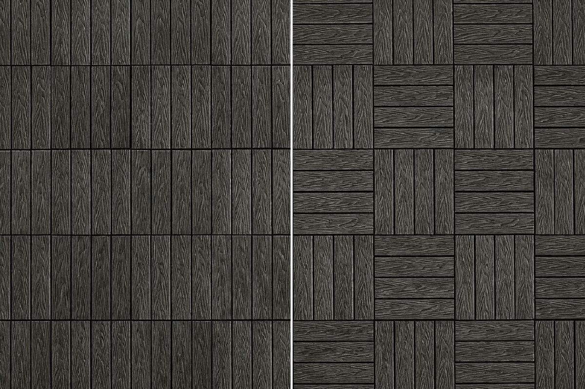 30ER-SET Terrassenplatten aus JURA-Verbundwerkstoff in grauer Holzoptik, 30 x 30 cm - Grau, Holzwerkstoff (30/30/2cm) - Casanoov