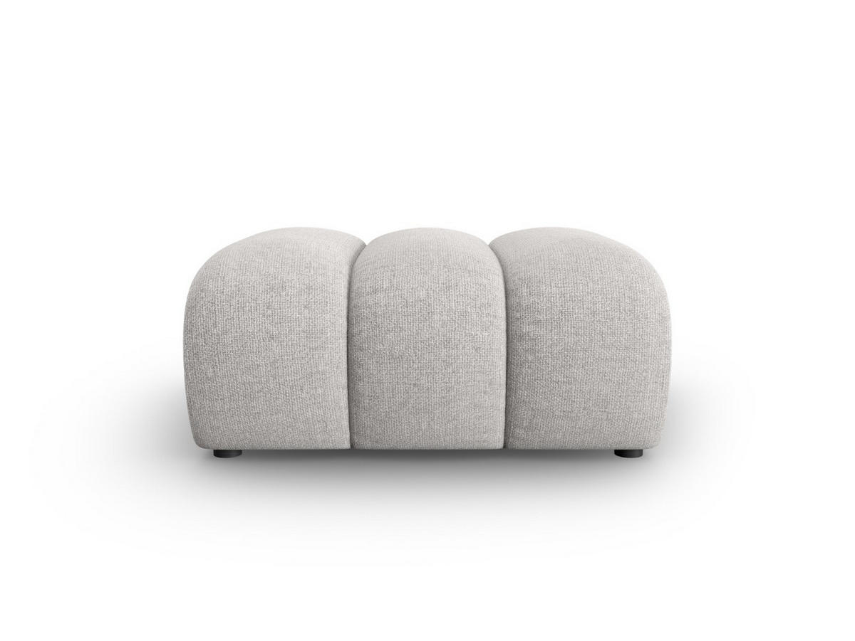 POUF Lupine aus Chenille-Stoff hellgrau - Hellgrau, Textil (95/43/92cm) - Micadoni