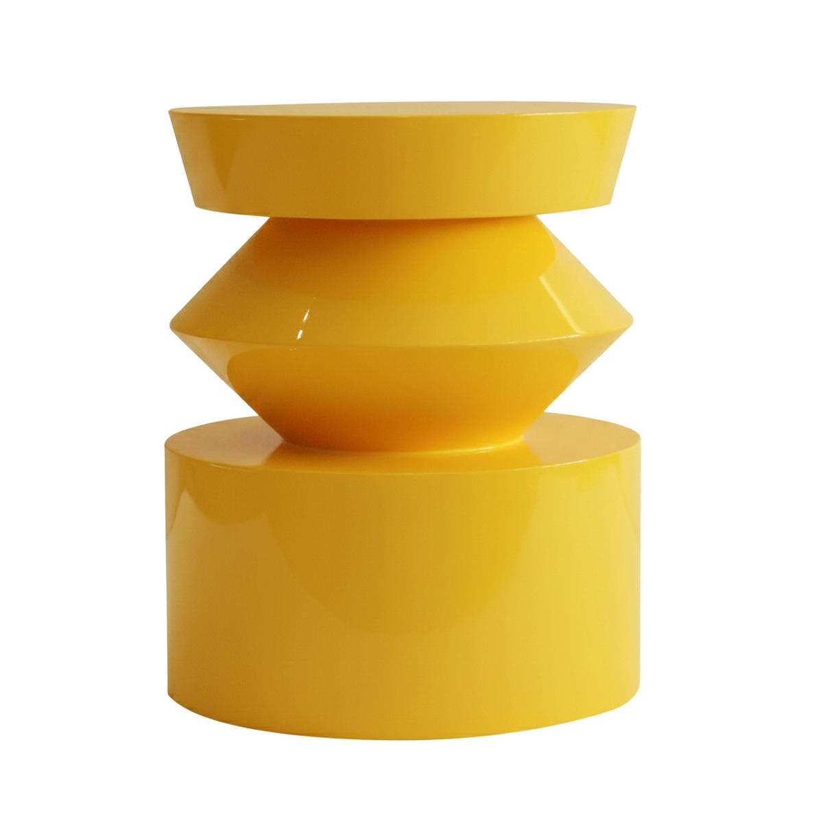 COUCHTISCH, Gelb - Gelb, Naturmaterialien (40/40/50cm) - Oviala