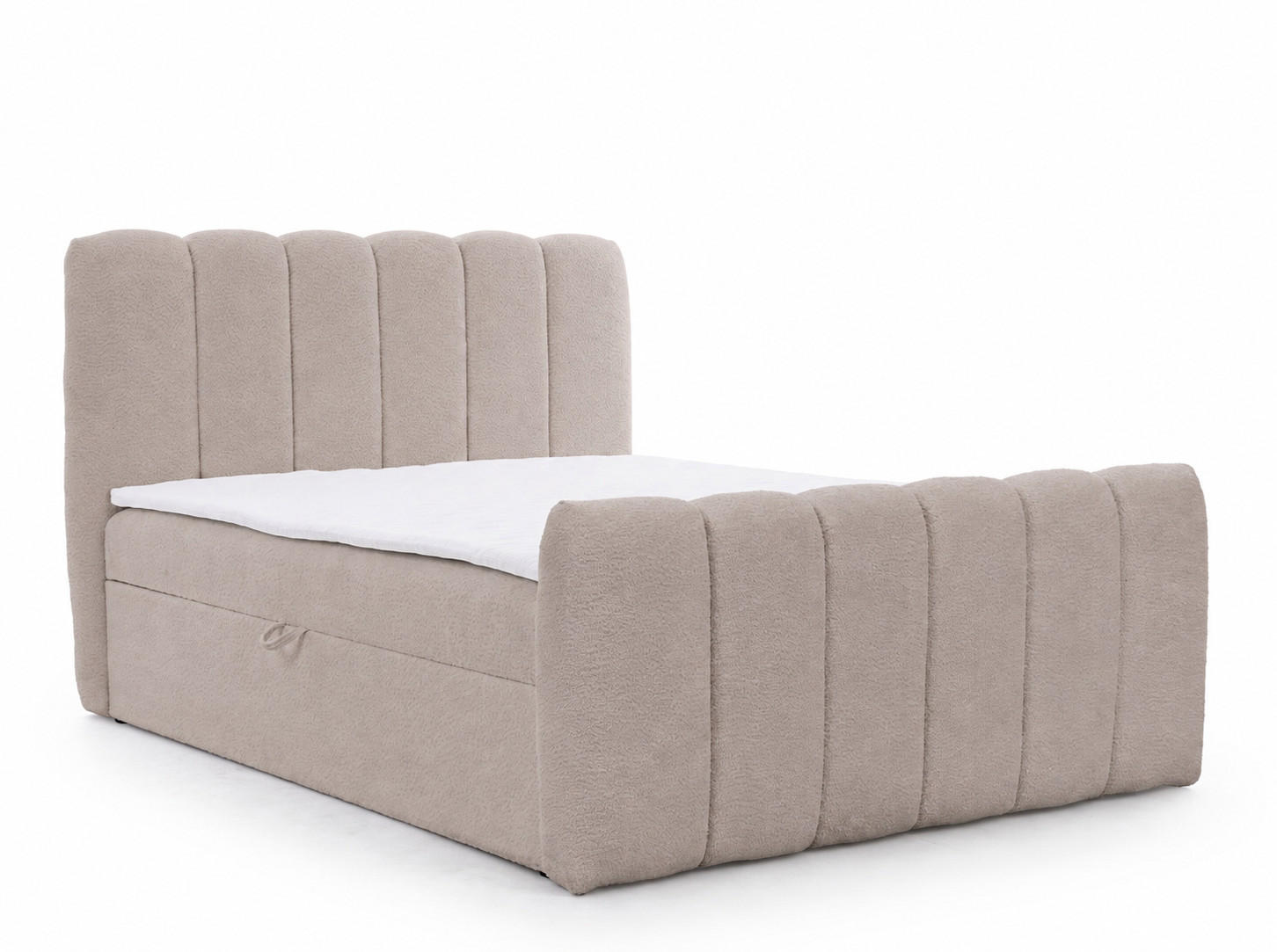BOXBETT mit Topper und Stauraum 120x200 cm in Hellgrau - Hellgrau, Textil (120/200cm) - Home Collective