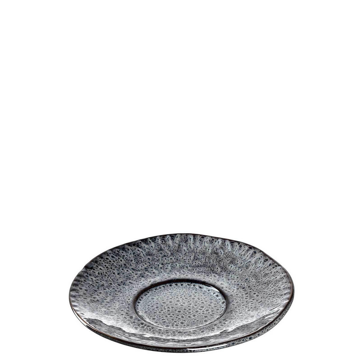 UNTERTASSEN Matera anthrazit ø 15.0 cm 4er Set - Grau, Keramik (15cm) - Leonardo Living