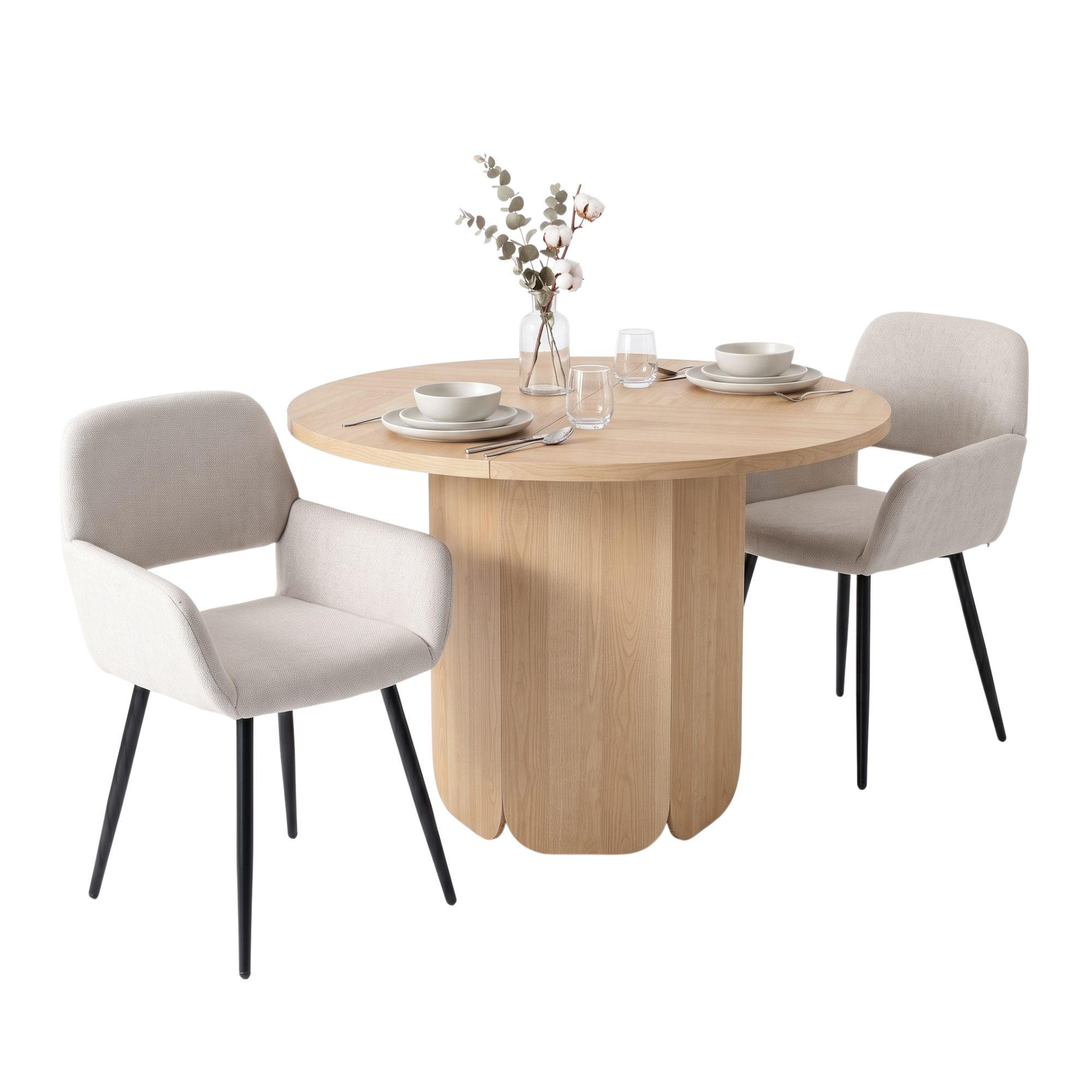 Urban Meuble Essgruppe Eiche 120x75x120 cm