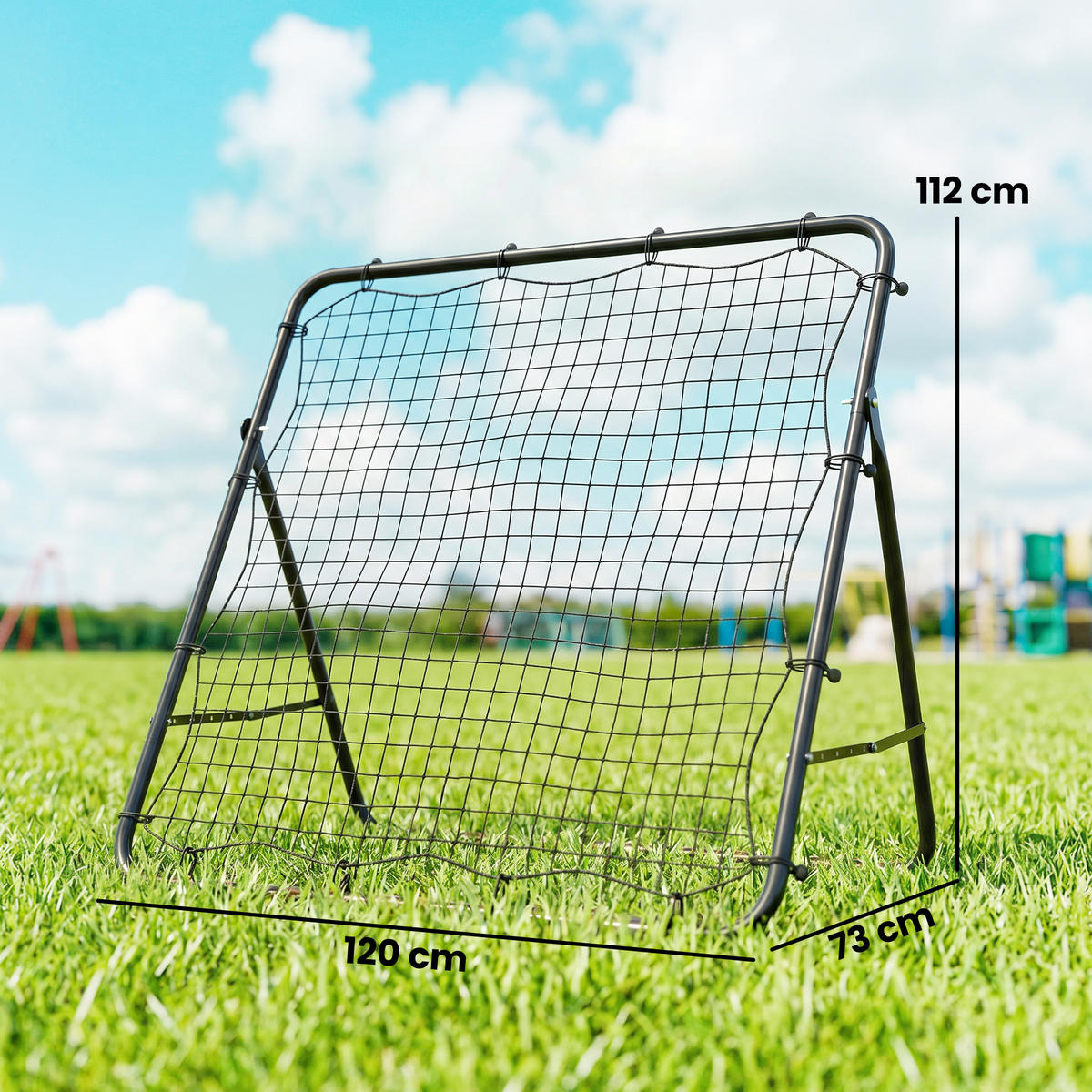REBOUNDER DE-18604 klappbar, 5-fach verstellbar mit Zielzone Schwarz - Schwarz, Metall (73/120cm) - ComfortXL