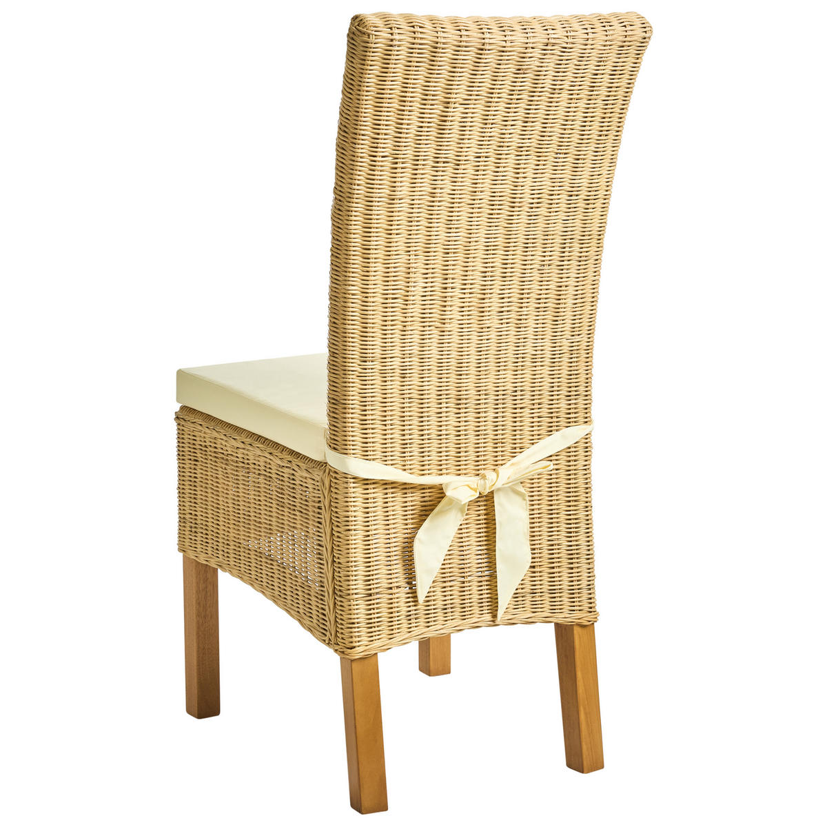 ESSZIMMERSTUHL 2er-Set Naturfarben Andes - Beige/Naturfarben, Naturmaterialien (43/105/50cm) - Beliani