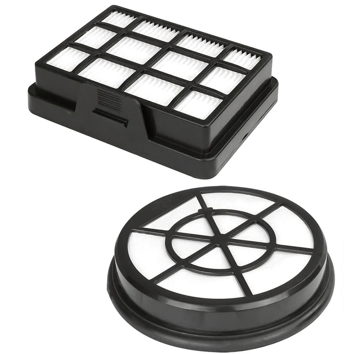 FILTER Serie 2 - 3-tlg. Set, HEPA 87 x 114 x 25 mm, EPA10 Motorfilter waschbar, Ø 14,8 cm - Multicolor, Kunststoff/Metall (15/5/15cm)