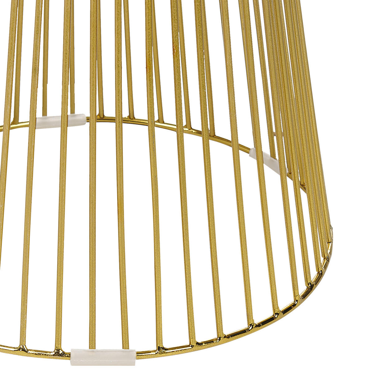 BEISTELLTISCH Marmor weiß/gold rund 42 cm Cheynes - Goldfarben/Weiß, Stein (42/42/48cm) - Beliani