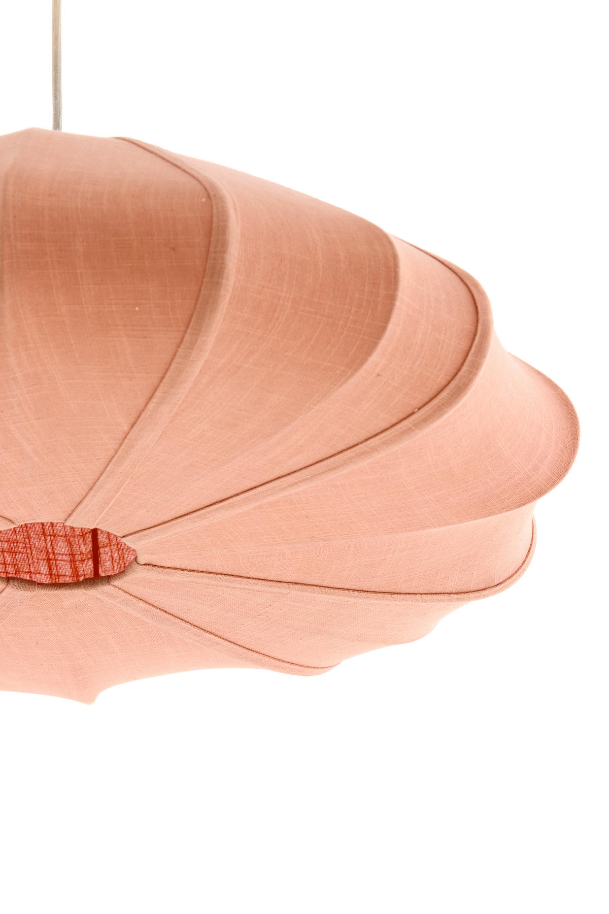 HÄNGELAMPE Cesano Rosa Ø64/25 cm - Koralle, Textil (64/64/25cm) - Light & Living