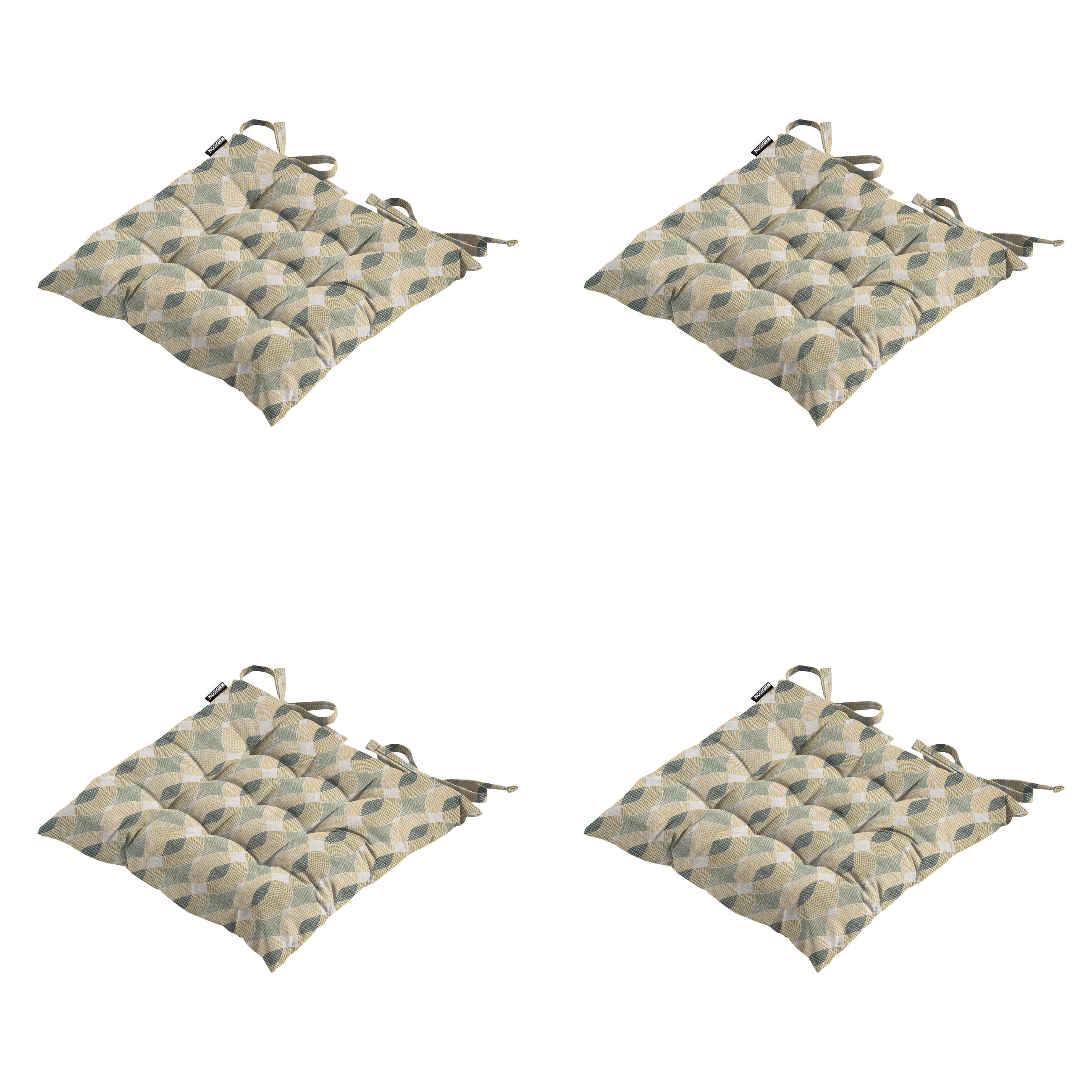 SITZKISSEN Rae - Grün - 46/46/8 cm - 4er-Set - Grün, Textil (46/8/46cm) - Madison