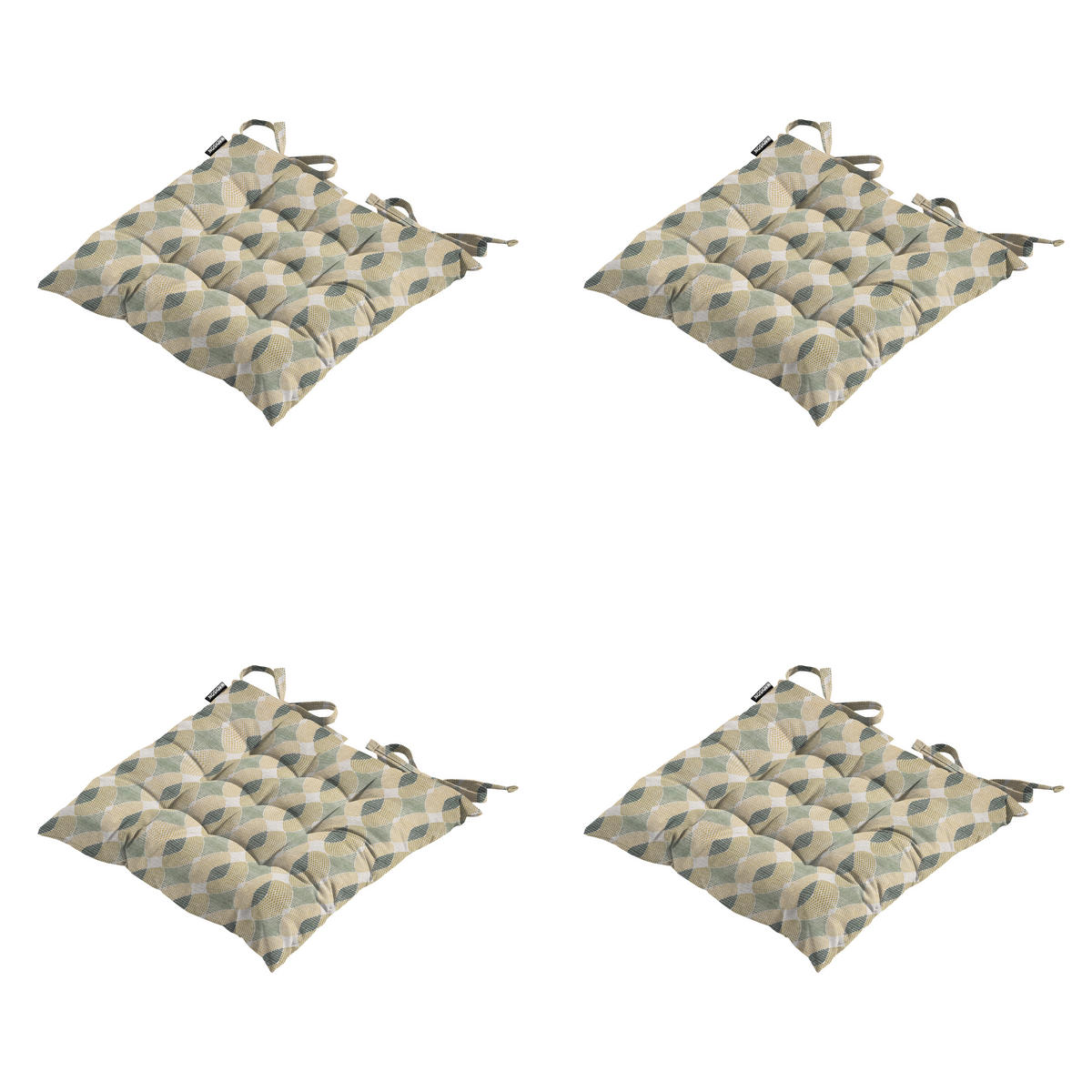 SITZKISSEN Rae - Grün - 46/46/8 cm - 4er-Set - Grün, Textil (46/8/46cm) - Madison