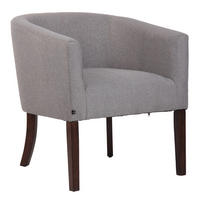 SESSEL Stoff grau - Grau, Holz/Textil (66/73/70cm) - CLP