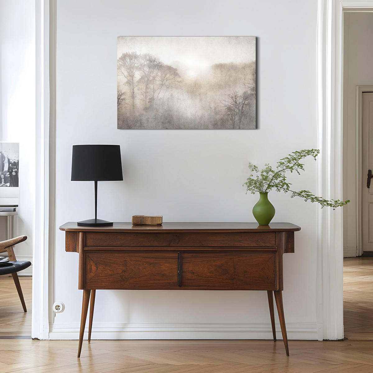 LEINWANDBILD Wald 90x60 cm - Multicolor, Holz (90/60cm) - LUMASOUL