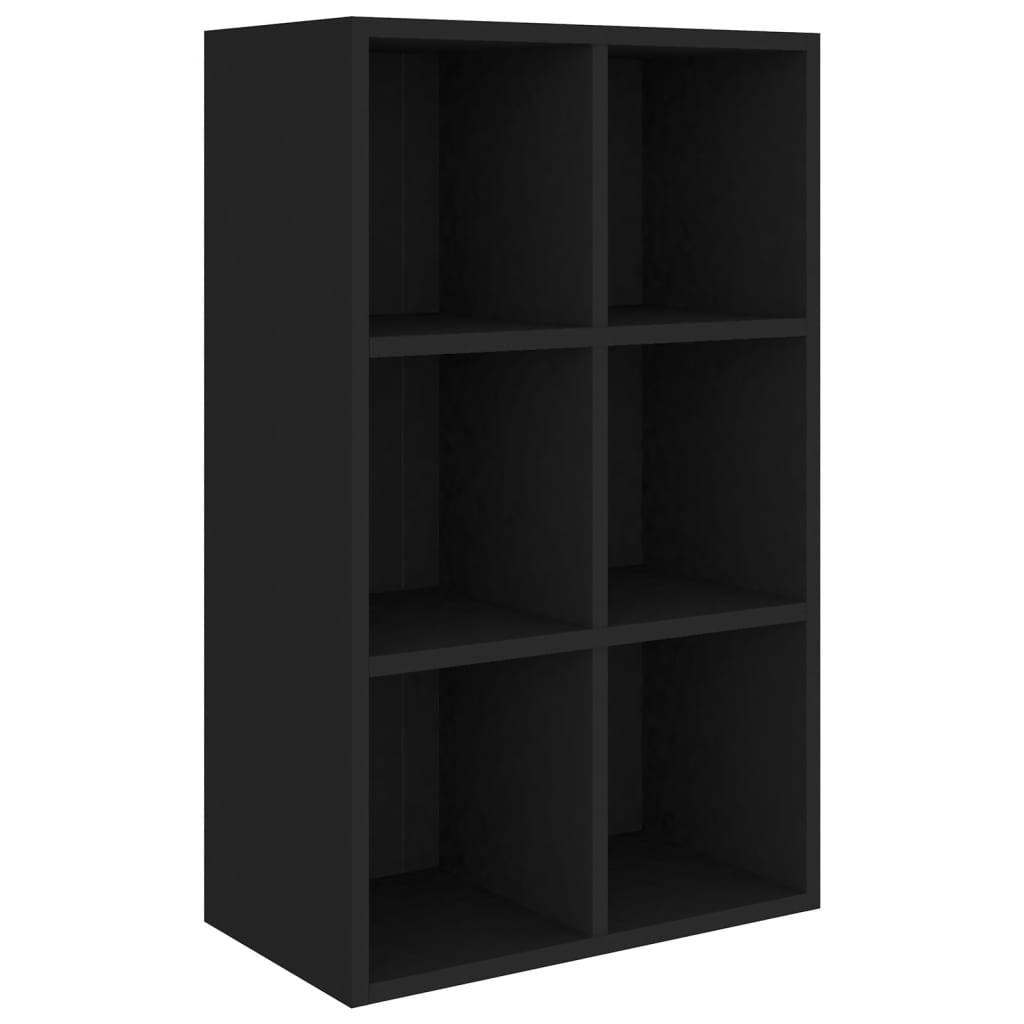 SIDEBOARD mit 6 Fächern 66/30/98 cm aus Holzwerkstoff Schwarz - Schwarz, Holz (66/98/30cm) - vidaXL