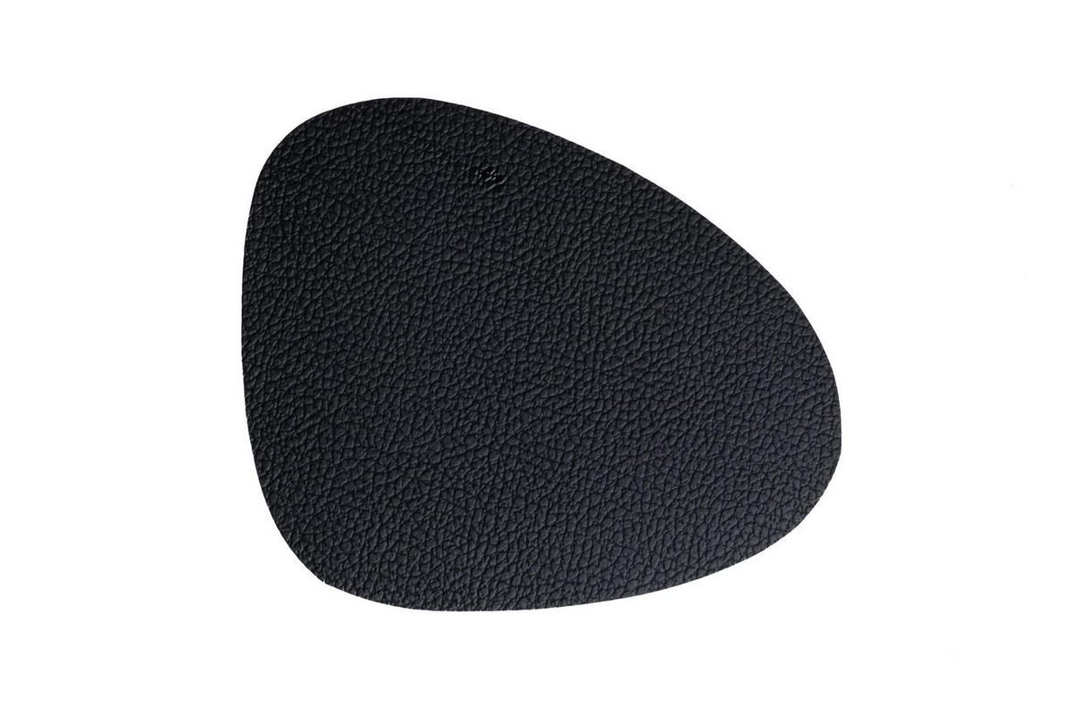 UNTERSETZER - Veganes Leder - Schwarz - Organic - 13 x 11 cm - 6 Stück - Schwarz, Kunststoff (11/13cm) - Cookinglife