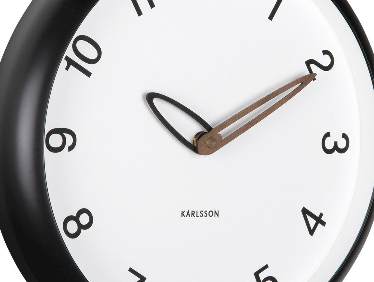 WANDUHR Bella 4/30/30 cm - Schwarz, Kunststoff (30/30/4cm) - Karlsson